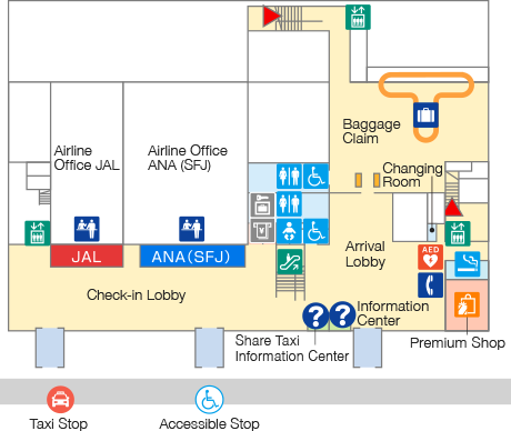 Check-in Lobby／Arrival Lobbyのマップ