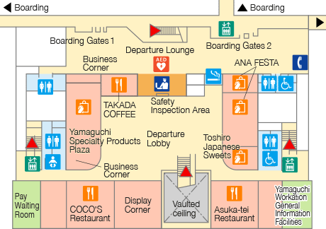 出発ロビーのマップ