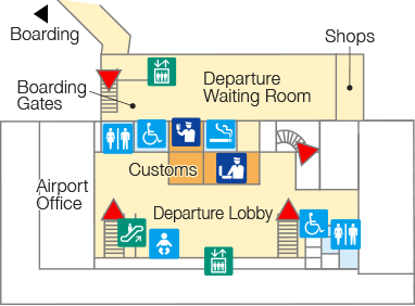 Departure lobby map