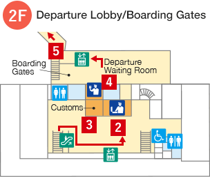 2F|Departure lobby/Boarding gate