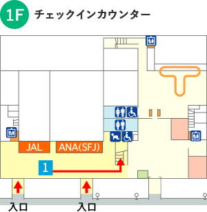 1F｜チェックインカウンター