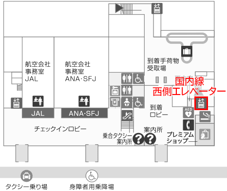 エレベーター配置図