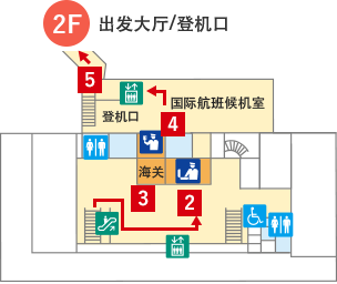 2F｜出发大厅/登机口